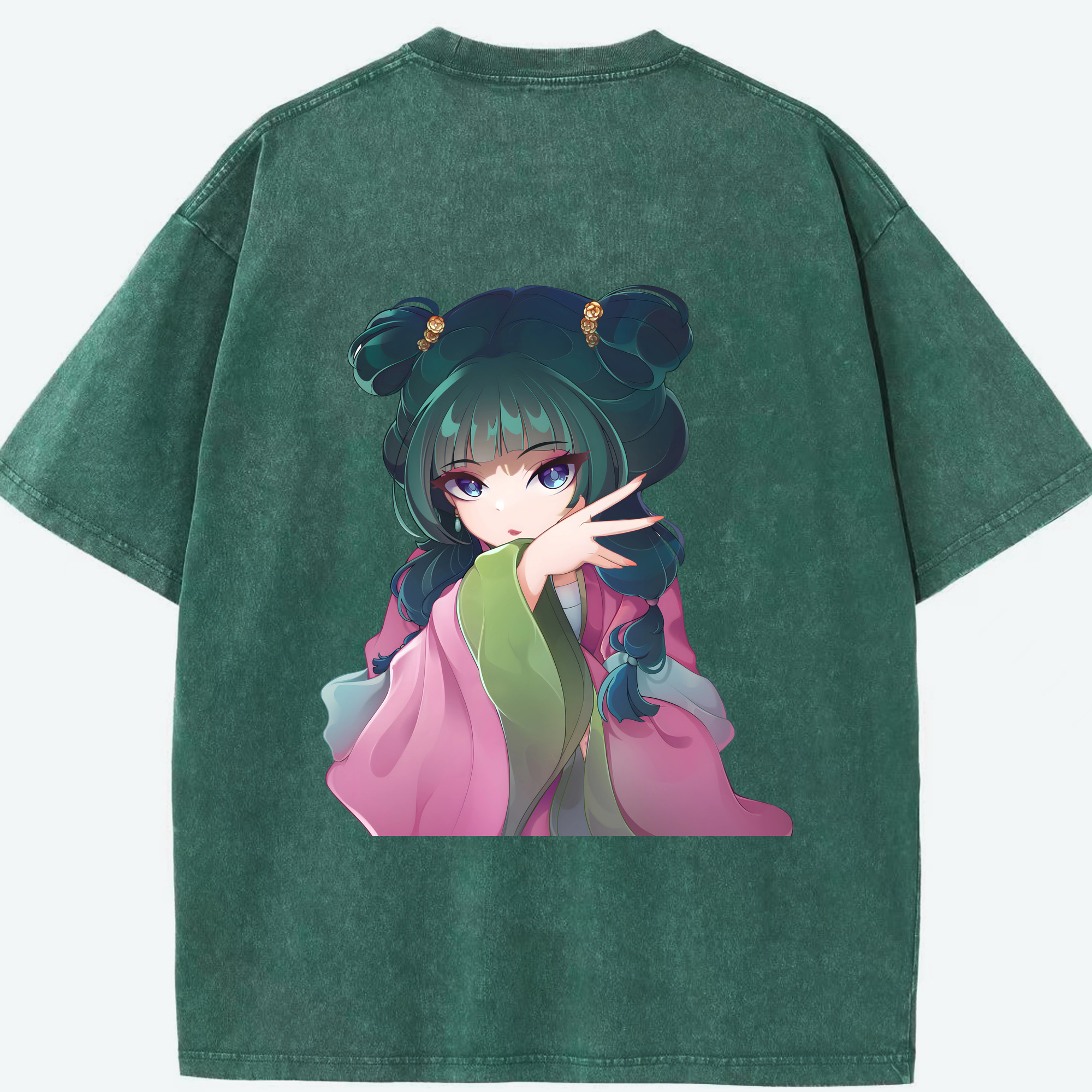 （画像用） 薬屋のひとりごと The Apothecary Diaries 綿100% ヴィンテージ風 半袖Tシャツ（背面プリント）